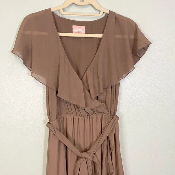 knee length dresses for ladies Reese Ruffle Dress ~ Champagne Luxe Satin – Show Me Your Mumu